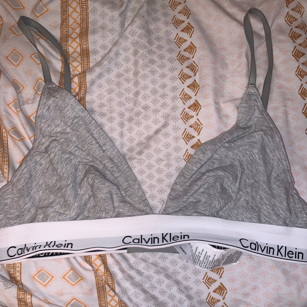 Modern cotton triangle bralette